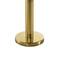 Gold Stainless Steel Metal Slim Minimalistic Candle Holder with Round Base Set